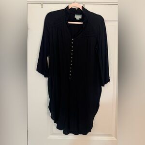 Maeve Black Button Down Shirt